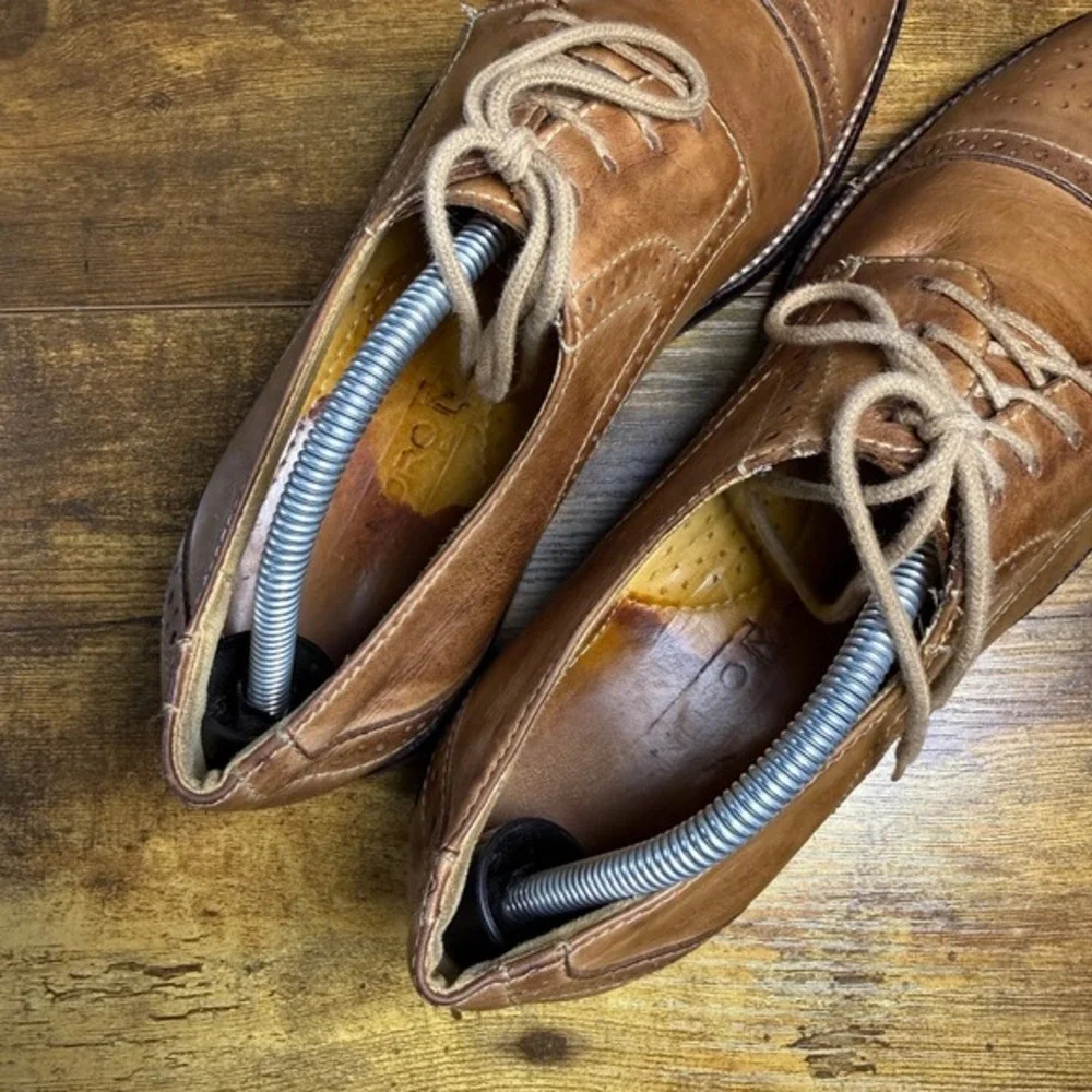 Sandro Moscoloni 130147 LV 12 16 Tan Leather Cap Toe‎ Brogue Oxford Mens 10D